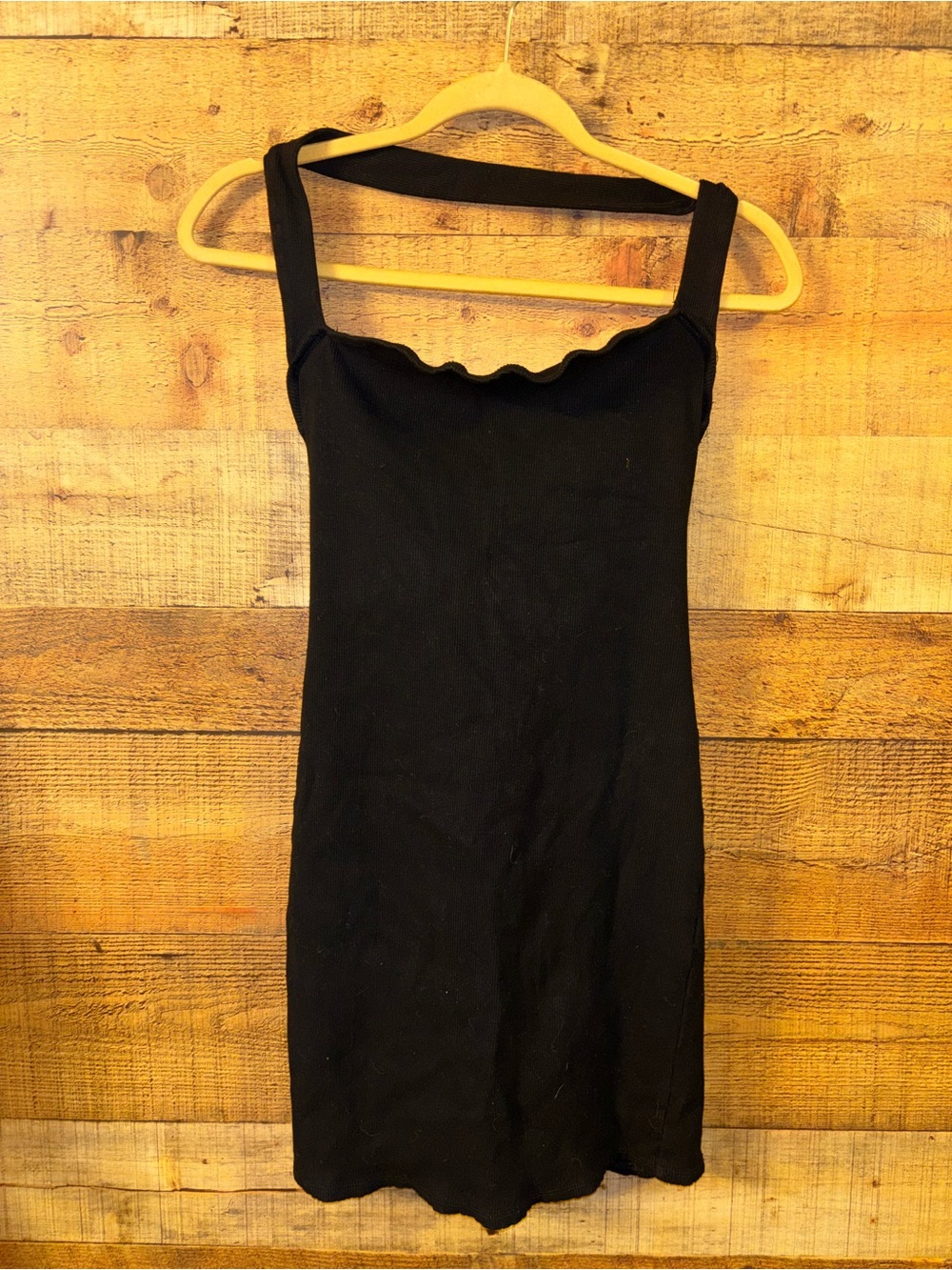 Fashion Nova black ribbed mini dress with halter neck